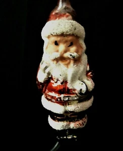 Vintage Hand Blown Glass Santa Christmas Tree Ornament - 5" - Picture 1 of 7