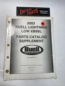 NIP 2003 Buell Lightning Low XB9SL parts catalog supplement  99671-03y. - Bild 1 von 1
