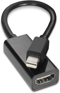 Black Thunderbolt Mini DisplayPort DP to HDMI - High Speed Cable Adapter 1080/4K - Picture 1 of 9