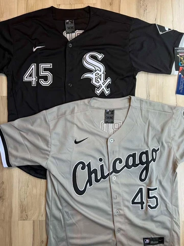 #45 Michael Jordan Chicago White Sox Grey/Black Throwback Baseball Jersey Cover