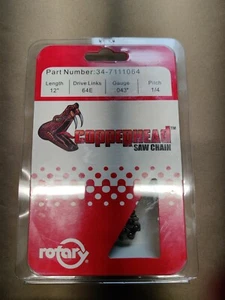 Copperhead 12" 1/4" .043" 64DL Chain for Stihl 71PM364 36700050064 MS150TCE MSA - Picture 1 of 7