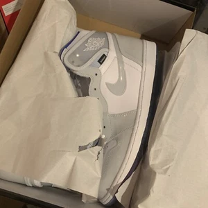 Air Jordan 1 High Zoom 'Racer Blue' White Sneaker, Size 14 BNIB CK6637-104 -4/11 - Picture 1 of 4