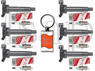 Juego de 6 bujías Denso + 6 bobinas de encendido Toyota Sienna 2006 3,3 L V6 UF267 Foto 1 de 4