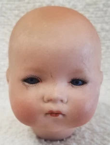 Armand Marseille Bisque Doll Head 341/2 Newborn - Made in Germany - Eyes Work - Picture 1 of 10