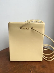 MEDEA Prima Creme Gelb Leder Mini Crossbody Kleine Schultertasche Tasche Handtasche - Bild 1 von 8