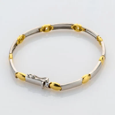 Vintage 18k gold bracelet with diamonds - Image 1 of 4