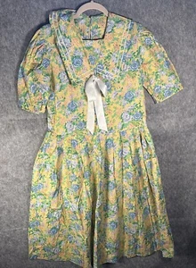 Vintage Laura Ashley Blumen Maxikleid Matrosenkragen Prärie 80er - Bild 1 von 8