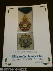 MEDALS - DIXON'S GAZETTE # 76 - WINTER 2013 - Picture 1 of 1