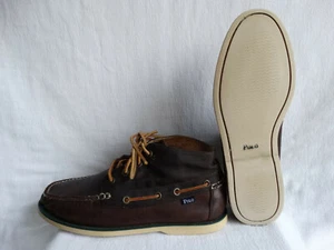 Polo Ralph Lauren Brawley Leather Boat Shoes Mid Sneaker braun EU 41,5 US 8,5D - Bild 1 von 8
