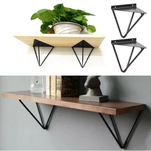 2pcs Metal Shelf Brackets Wall Mounted Float Wall Shelf Board Support Bracket - Picture 1 of 10