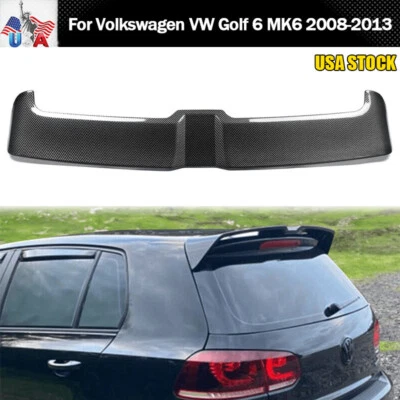 For Volkswagen Golf 6 MK6 2008-13 Rear Trunk Spoiler Wing Carbon Fiber OTG Look Foto 1 de 4