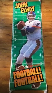 John Elway Vintage Poster Denver Broncos NFL Football Little Caesar Pizza Promo - Picture 1 of 12