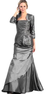 RETOURE Abendkleid Mermaid AbiBallkleid Bolero Brautjungfern grau Gr.38 NEU €299 - Bild 1 von 5