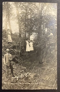 Group Portrait in the Woods Tulsa Oklahoma RPPC 1910 - Picture 1 of 2