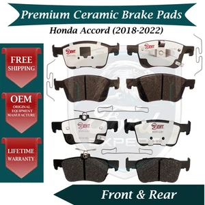 Premium OE Front & Rear Ceramic Brake Pads Kit For 2018-2022 Honda Accord - Foto 1 di 12