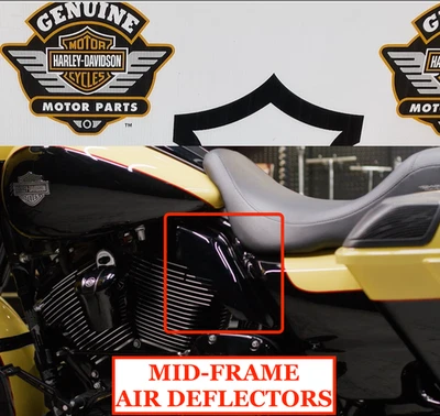 🔥Genuino 09-16 Negro Brillante Harley Touring Marco Medio/Deflectores de Calor OEM🔥 Foto 1 de 4