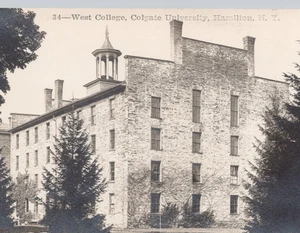 HAMITON, NY, Colgate University West College 1907-1909 AZO RPPC, CH Phelps - Imagen 1 de 4