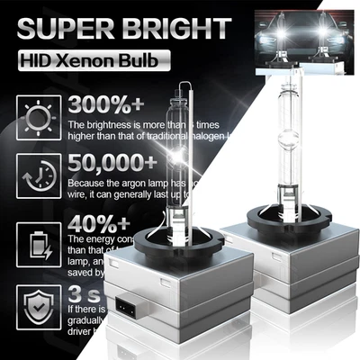 2 bombillas de haz alto bajo para faros HID de xenón D1S para BMW X5 2007-2015 6000K Foto 1 de 4