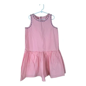 Hanna Andersson Breezeway Sundress Happy Pink Embroidered Dress GIRLS 10 140 - Picture 1 of 5