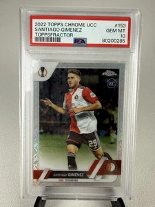 2022-23 Topps Chrome Santiago Gimenez /52 Rookie Feyenoord Mexico PSA 10 - Bild 1 von 2