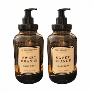 Apotheker Süße Orange Handseife 2x 576ml Glasflasche Heim Körper Co - Bild 1 von 3