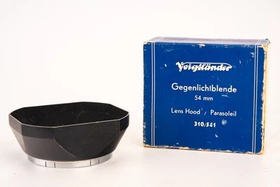 Voigtlander 310/541 54mm Black Metal Slip On Lens Shade Hood In Box Vintage V26 - Image 1 of 4
