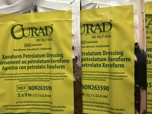 Curad Xeroform Petrolatum Dressing 5x9in Sterile -REF CUR253590 -lot Of 47 - Picture 1 of 2