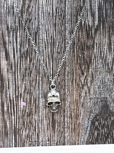Totenkopf Halskette silberfarben - Bild 1 von 2