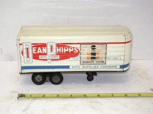 1950's Very Rare Dean Phipps Auto Stores Semi Tin Toy Trailer -Japan. - Picture 1 of 8