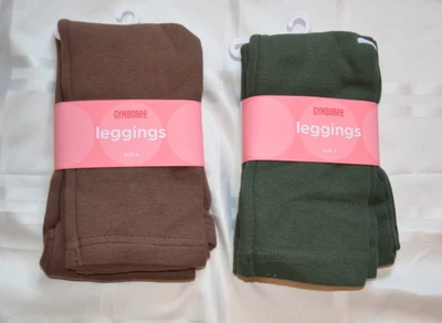 Gymboree EQUESTRIAN CLUB Leggings 2 Pr Brown & Green NWT Size 9 - Image 1 of 3