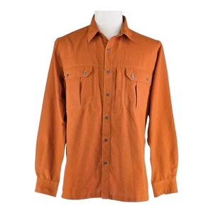 Gorp KÜHL Button Front Trail Shirt Men’s M Rust Orange Nylon Outdoor Hiking - Picture 1 of 15