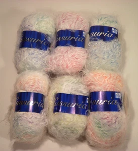 6 madejas Elle Lussuria hilo pastel 50G cada una peluda suave nailon acrílico #184 cuarzo - Imagen 1 de 6