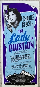 2-seitiger farbiger Flyer Die Dame in Frage 9 Zoll x 4 Charles Busch ORPHEUM THEATRE NYC - Bild 1 von 2