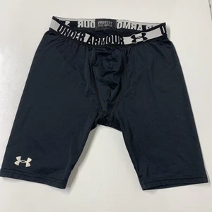 Under Armour Fitted Compression Shorts Cup Holder Black Youth M YMD - Picture 1 of 6