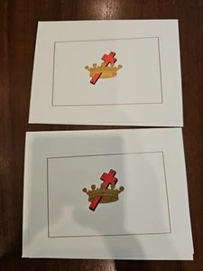 2 Vtg Blank Greeting Card from Grand Encampment of Knights Templar U.S.A. - Picture 1 of 4