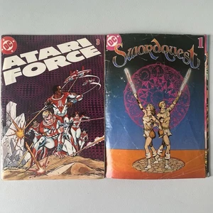 Atari Comic Books DC SwordQuest #1 EarthWorld & Atari Force #3 Mini Comics 1982 - Picture 1 of 5