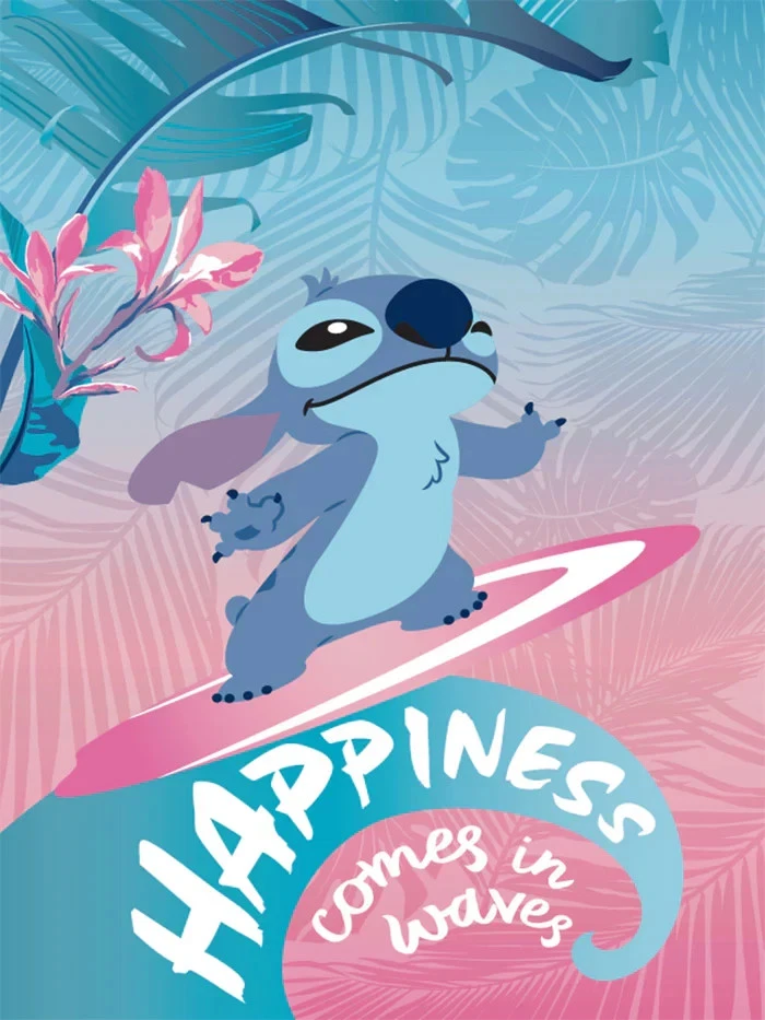 Disney Stitch Raschel Twin Size Blanket