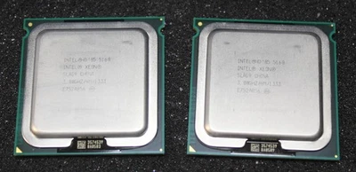 Pair of Intel Xeon 5160 3.00ghz/4m/1333 Socket LGA771 Server Processors SLAG9 - Image 1 of 2