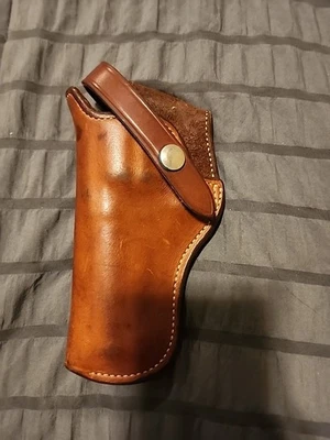 Pistola revólver pistola grande vintage de Estados Unidos Bianchi #10L funda de cuero Foto 1 de 3