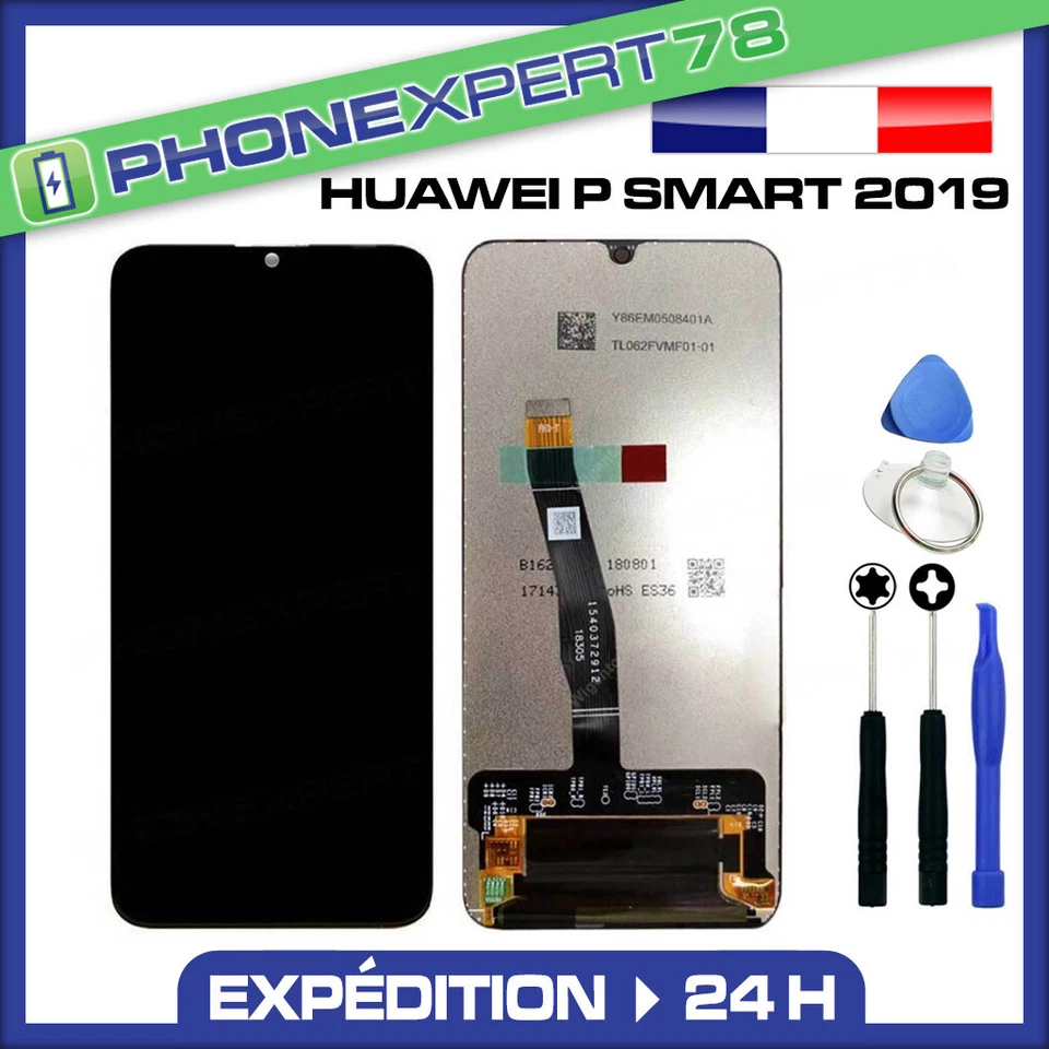 Huawei Ecran LCD et Vitre Tactile pour P Smart 2019 Noir