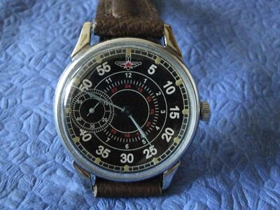 MARRIAGE Vintage MILITARY PILOT WristWatch 3-51s Converted Pocket Watch USSR  - Image 1 of 4