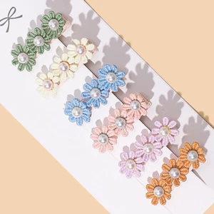6 Pcs Knitted Hairpins Baby Hair Clips, Baby Girls Clips Girls Hair Clips Toddle - Picture 1 of 12