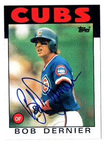 Bob Dernier Signed Auto Autographed 1986 Topps #188 Baseball Card Cubs Phillies - Picture 1 of 2
