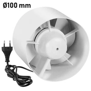 Ø100 mm Kanal Rohrventilator Abluft Rohreinschub Lüfter Leise Sieben Klingen DHL - Bild 1 von 11