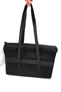 Tumi Nylon Leder Damen groß 12"X16"X5" Schultertasche, schwarz * KOSTENLOSER VERSAND - Bild 1 von 17