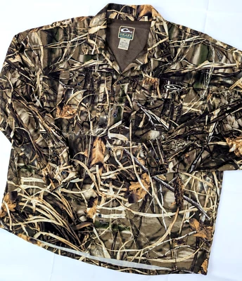 Drake Waterfowl Advantage Max-4 HD Camo Button Down Shirt, Men 3XL, Hunting Duck - Image 1 of 4