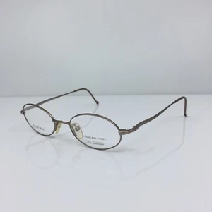 New Vintage Gucci GG 2649 Eyeglasses C. D1M Satin Gold Small Oval 46-18mm Italy - Picture 1 of 12