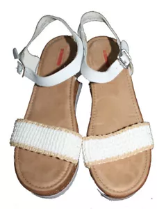 SANDAL SANDAL PLATFORM IN CORCOPTIC S. OLIVER WHITE LEATHER 5-28102-24 size 39 - Picture 1 of 5