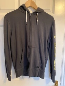 O'Neill Hoodie Unisex Small Grey with Yellow Logo on Arm Slim Fit - Free Returns - Picture 1 of 13