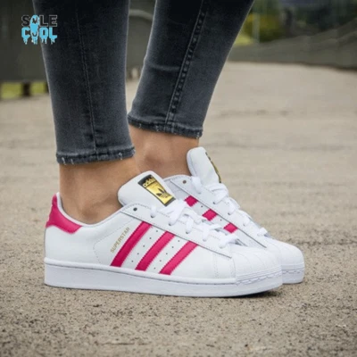 阿迪达斯Originals Superstar粉底白色运动鞋B23644 — 第 1/4 张图片